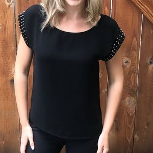 Forever 21 Black Studded Top